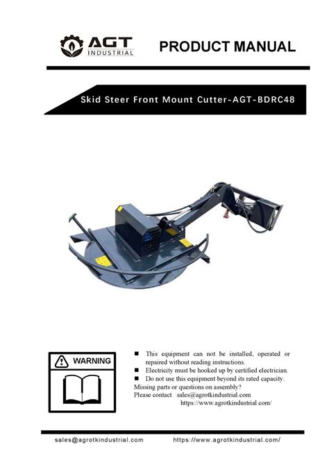 skid steer cutter tool pipe installation|AGT BDRC48 PRODUCT MANUAL Pdf Download .